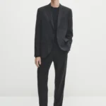 Suit blazer in 100% stretch wool
